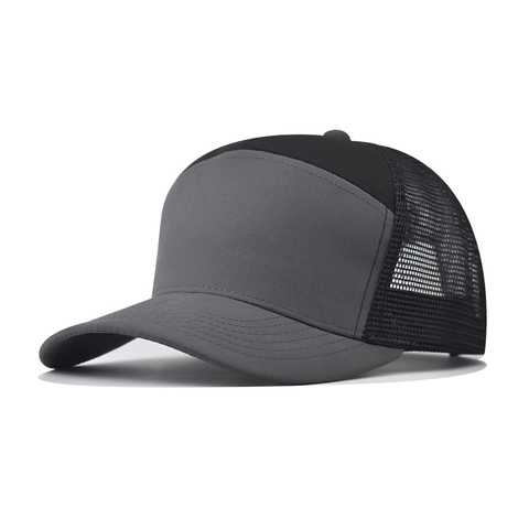 Unisex Trucker Hat Breathable Cotton Mesh Baseball Cap Adjustable Snapback Curved Brim Outdoor Sun Sport