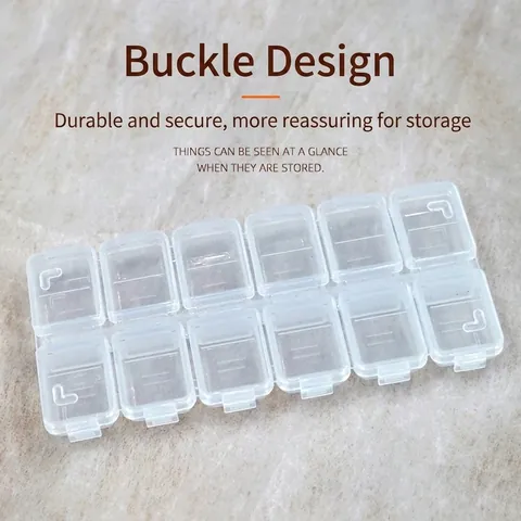 Scatola Di Immagazzinaggio In Plastica Trasparente Per Decorazione Unghie Gioielli Con Coperchi Indipendenti Portatile