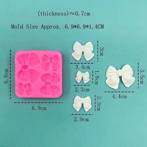 Moule en Silicone Noeud Papillon pour Décoration de Gâteau Fondant Chocolat Qualité Alimentaire Outil de Cuisson Bricolage Moule en Résine