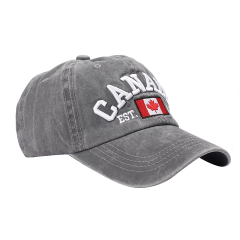 Cappello Da Baseball Canada In Cotone Lavato Ricamato Retrò Regolabile Cappello Da Sole Unisex