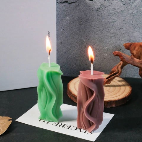 Geometrische Wellenförmige Rotierende Säule Silikonform Für DIY Aromatherapie Kerzenherstellung Kunsthandwerk