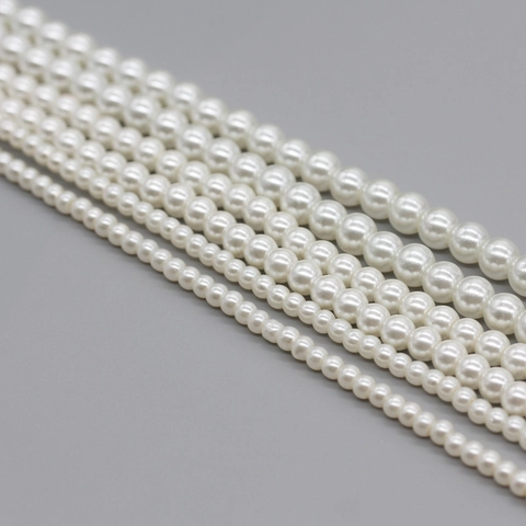 Collana Di Künstliche Perle Di Vetro Vintage Elegante Retrò Versatile Gioielli Per Donne Con Chiusura In Lega Dorata