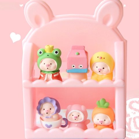 Süße Mini Schwein Figur Harz Tier Statuen Für Mikro Landschaft DIY Schlüsselbund Dekoration Cartoon Schreibtisch Ornamente