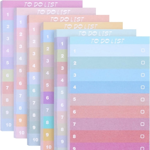 Blocco Note To Do List Arcobaleno Gradiente Colore Macaron Agenda Giornaliera Elenco Attività Per Ufficio Scuola Cancelleria