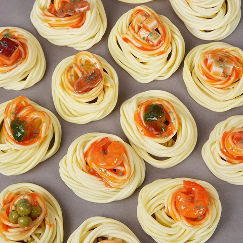 Simulation Italian Pasta Spaghetti Food Model PVC Toy For Restaurant Window Display Kitchen Props Realistic Ornament