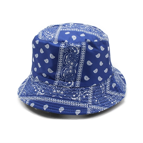 Bucket Hat Paisley Muster Baumwolle Polyester Streetwear Sonnenschutz Hip Hop Retro Hut Unisex Bandana Stil