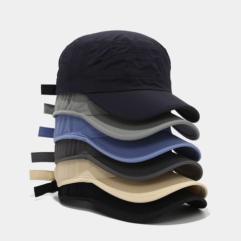Casquette Cadet En Nylon Imperméable À Séchage Rapide Protection Solaire Extérieure Chapeau Militaire Ajustable Pour Hommes Femmes