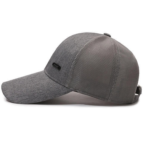Baseball Cap Herren Atmungsaktiv Mesh Hut Lange Krempe Outdoor Angeln Sonnenschutz Verstellbar Sport Logo Polyester