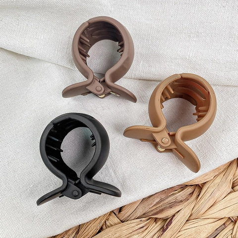 Small Hair Claw Clip Matte Plastic Anti Slip High Ponytail Fixed Solid Color Hair Accessory For Women