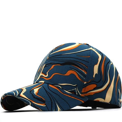 Cappellino Da Baseball In Cotone Traspirante Per Esterno Parasole Stampa Marmo Tie-Dye Per Uomo Donna Regolabile