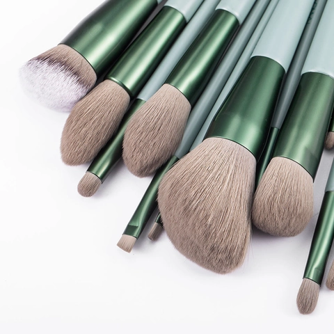 Professionele Make-up Kwasten Synthetische Vezels Houten Handvat Aluminium Beslag Poeder Blush Oogschaduw Foundation Tool