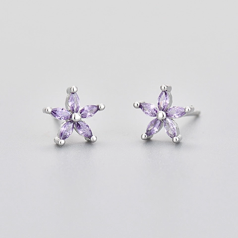 Exquisite Kupfer Galvanisierte Marquise Strass Blume Ohrstecker Für Damen Buntes Blütenblatt Design Elegante Mode Schmuck Geschenk