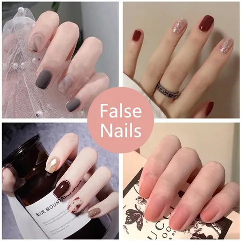 Nagel Zum Aufkleben Tragbare Falsche Nagelspitzen Abnehmbare Mehrere Stile Maniküre Für Frauen Elegante Mode Dekor