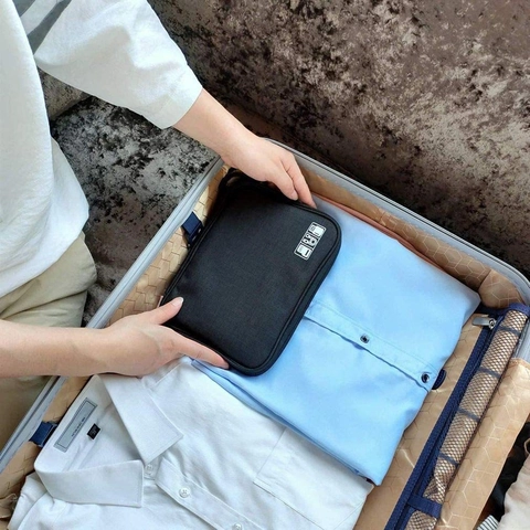 Draagbare Stof Horlogeband Opbergtas Reizen Datakabel Organizer Tas Elektronica Accessoires Koffer Ritssluiting