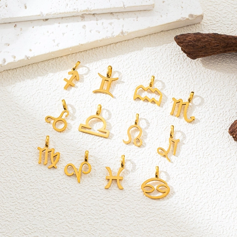 Collana Con Ciondolo Segno Zodiacale In Acciaio Inossidabile Placcato Oro 18 Carati Gioielli Personalizzati Costellazione Minimalista Donna