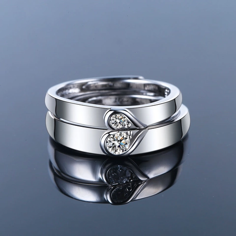 Minimalistische Paarringe Kupfer Versilbert Verstellbarer Offener Ring Für Liebhaber Romantischer Schmuck Jubiläumsgeschenk