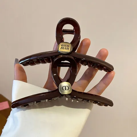 Pinza De Pelo Retro De Acrílico Minimalista Brillante Garra De Pelo Mujeres Accesorio Elegante Estilo Francés Decoración De Metal