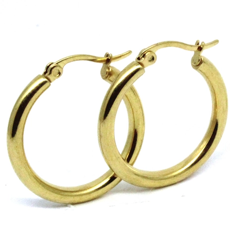 Pendientes De Aro Clásicos Acero Inoxidable 316L Pulido Minimalista Joyería De Moda Para Mujer