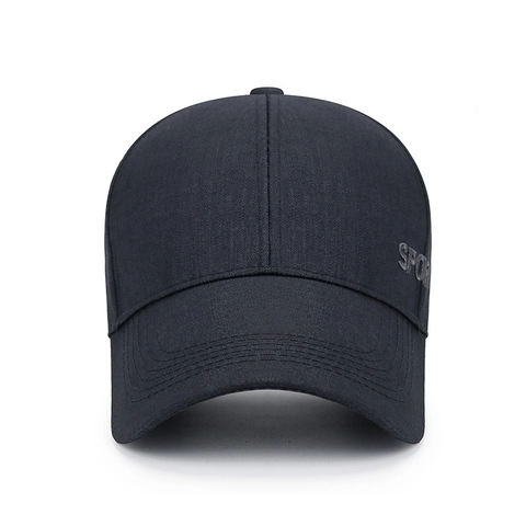 Men Cotton Baseball Cap Sun Protection Long Brim Embroidered Sport Outdoor Adjustable Casual Hat