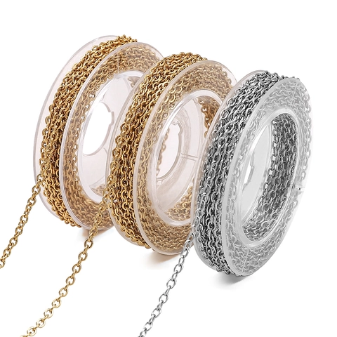 DIY Fabricación de Joyas Surtido de Cadena de Acero Inoxidable Cierre de Langosta Anillos de Salto Abiertos para Collar Pulsera Suministros de Artesanía