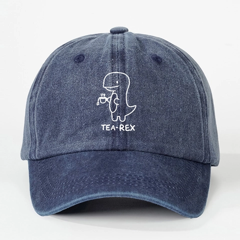 Cappello Da Baseball Lavato Con Stampa Dinosauro Tea-Rex Regolabile Protezione Solare All'aperto Cappello Casual Retrò