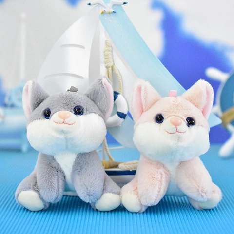 Cute Fox Plush Toy Keychain Soft Stuffed Animal Doll For Bag Decoration Mini Plushie Keyring Gift For Kids And Women