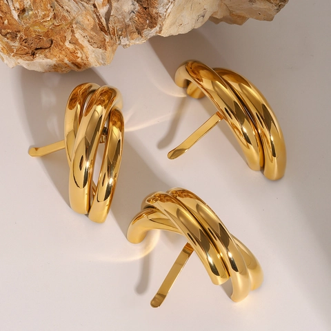 Pasadores de Pelo de Acero Inoxidable para Mujer Dorado Minimalista Geométrico Horquillas para Pelo Estilo Ins Accesorios de Pelo de Metal