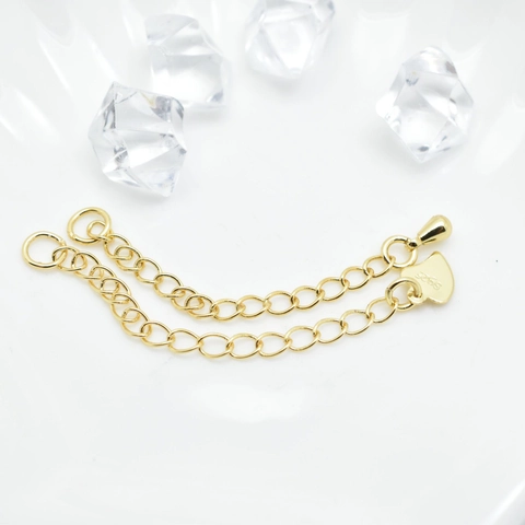 Cadena De Extensión De Collar De Corazón Gota De Agua Extensor Para Fabricación De Joyas DIY Chapado En Oro