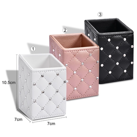 Make-up Pinselhälter PU Leder Staubdichter Aufbewahrungseimer Tragbare Kosmetiktasche Reise Organizer Etui