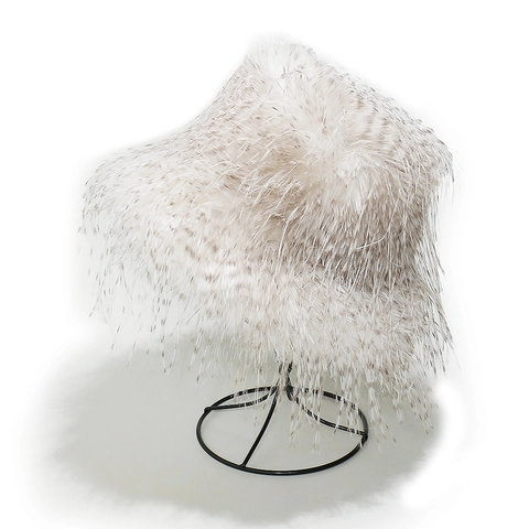 Sombrero De Pescador De Piel Sintética Para Mujer Degradado Esponjoso Invierno Cálido Cortavientos Accesorio De Moda