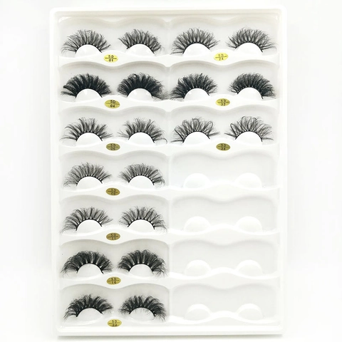 False Eyelashes 6D Russian Volume Fluffy Thick Wispy Synthetic Fiber Natural Look Makeup Beauty For Women