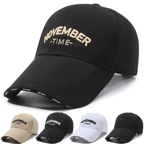 Baseballpet Met Geborduurde Letters Polyester Verstelbaar Zonbescherming Sport Outdoor Casual Hoed Voor Heren Dames