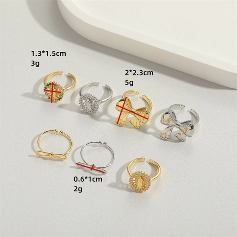 Minimalistisch Trendige Schleife Knoten Offener Ring Für Damen Distressed Kupfer Zirkonia Religiöse Figur Jungfrau Maria Verstellbarer Fingerring Schmuck Geschenk