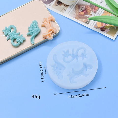 Flower Vine Orchid Silicone Mold Round DIY Cake Fondant Baking Chocolate Soap Resin Crafting Flexible Tool