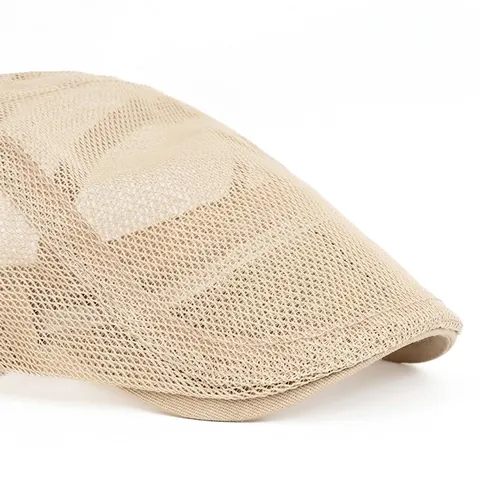 Béret En Maille D'Été Casquette Plate Respirante Ajustable Chapeau De Soleil Pour Hommes Et Femmes Sport Plein Air Léger