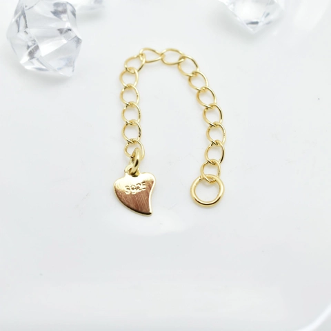 Cadena De Extensión De Collar De Corazón Gota De Agua Extensor Para Fabricación De Joyas DIY Chapado En Oro
