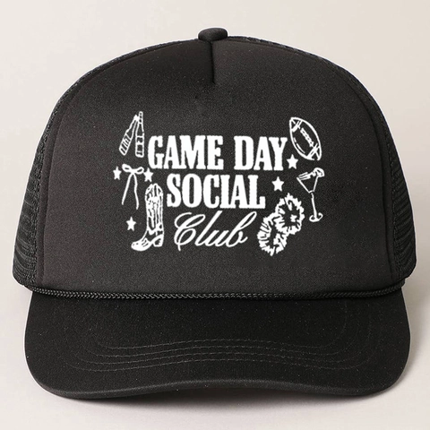 Game Day Social Club Cappello Trucker Maglia Traspirante Berretto Da Baseball Schiuma Regolabile Sport All Aperto Retro Unisex