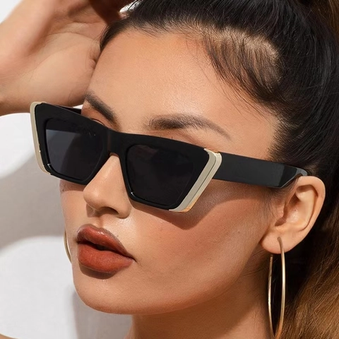 Cat Eye Sonnenbrille UV400 Schutz Trendige Mode PC Rahmen Mit Metall Dekor Retro Stil Für Damen Und Herren