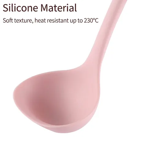 Mestolo Da Minestra In Silicone Alimentare Manico Lungo Resistente Al Calore Cucchiaio Da Cucina Antiaderente