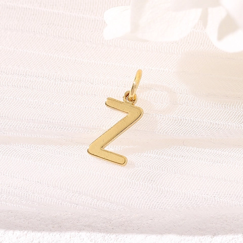 Alphabet Initial Letter Pendants Copper Gold Plated Polished Smooth For DIY Jewelry Making Necklaces Fashion For Women