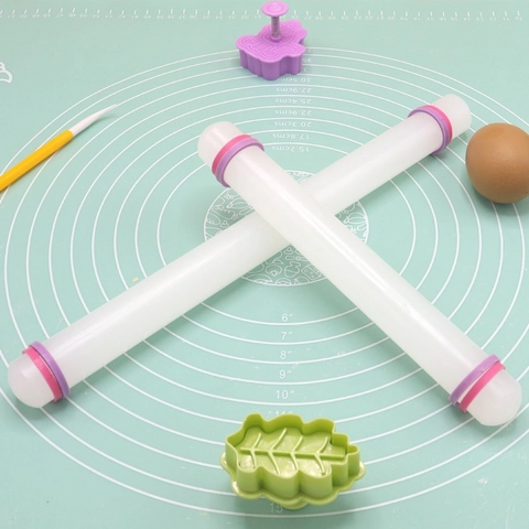 Mattarello Con Anelli Di Spessore Regolabili Antiaderente Plastica PP Rullo Per Pasta Per Decorazione Torte