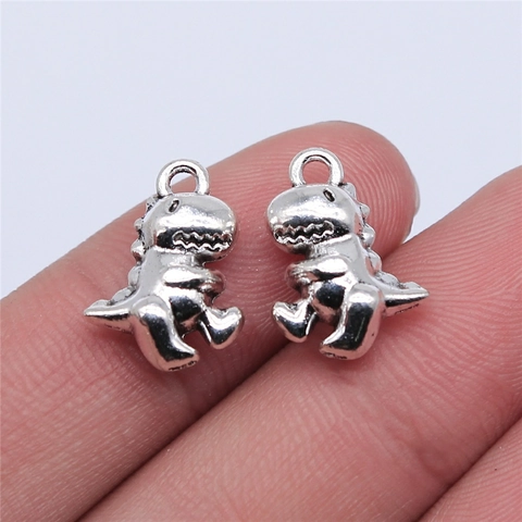 Dinosaur Charms Alloy T-Rex Pendants DIY Jewelry Making Supplies Vintage Antique Style Accessories