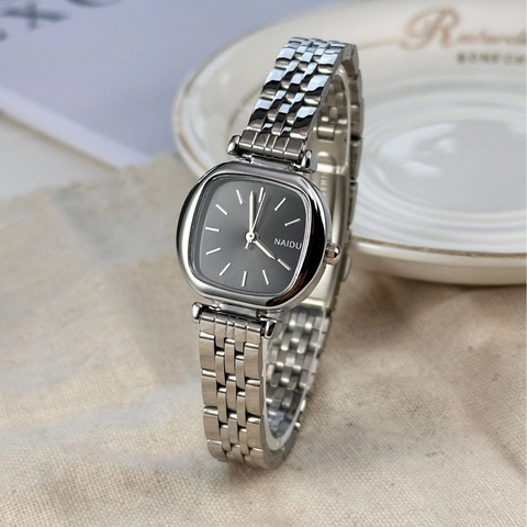 Womens Quartz Watch Square Dial Metal Link Bracelet Casual Elegant Analog Wristwatch Fashion Minimalist For Ladies