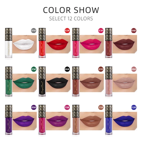 Ματ Lip Gloss Υγρό Κραγιόν Αδιάβροχο Μεγάλης Διάρκειας Βελούδινο Χρώμα Χειλιών Πολύχρωμο Μακιγιάζ Για Γυναίκες Πάρτι