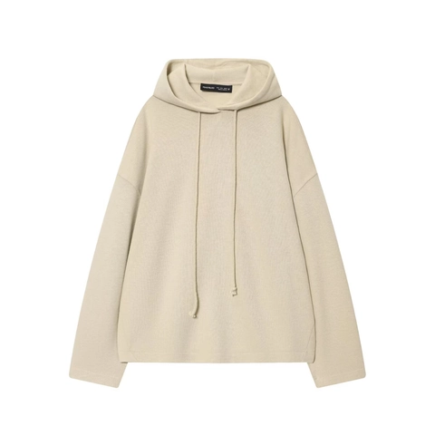 Sudadera Con Capucha De Punto Y Pantalones De Pierna Ancha Mujer Loungewear Casual Streetwear Manga Larga Textura Acanalada