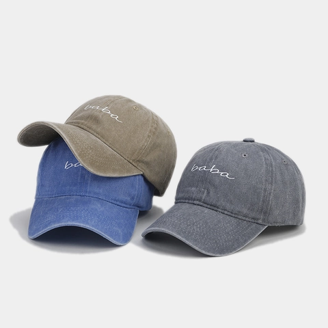 Cappello Da Baseball In Cotone Lavato Distressed Retro Regolabile Ricamo Baba Per Esterno Casual Protezione Solare Unisex