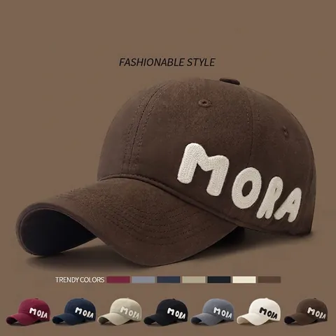 Cappello Da Baseball In Cotone Ricamo Lettera MORA Regolabile Protezione Solare Cappello Alla Moda Casual Per Uomini Donne