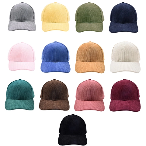Gorra De Béisbol De Pana Vintage Sombrero De Sol Ajustable Color Sólido Deporte Al Aire Libre Hombre Mujer