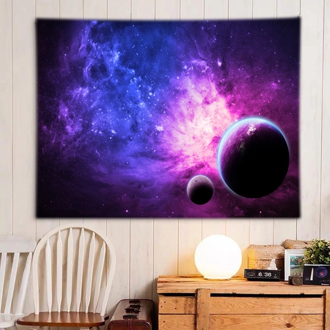 Arazzo Galassia Nebulosa Da Parete Tessuto Poliestere Estetico Cielo Stellato Universo Per Arredamento Camera Letto