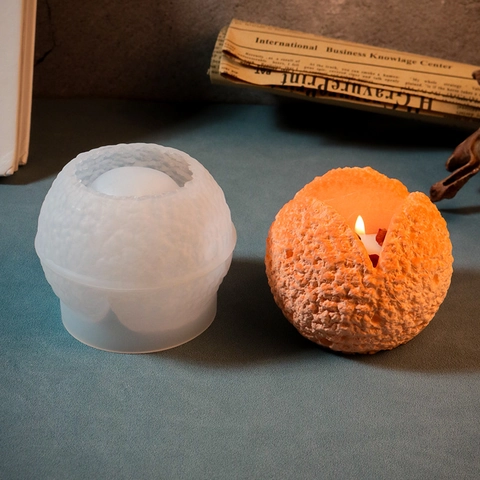 Stampo In Silicone Per Candele Sfera Cratere Meteorite DIY Aromaterapia Gesso Sapone Artigianato Strumento Flessibile Durevole
